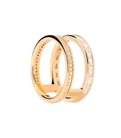 PDPAOLA Verguld zilveren ring Bianca gold Clearance
