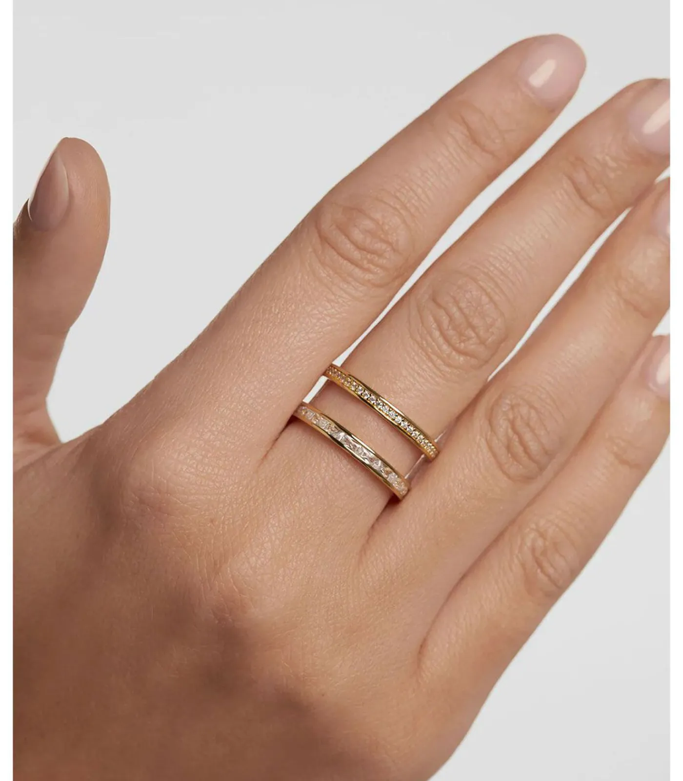 PDPAOLA Verguld zilveren ring Bianca gold Clearance