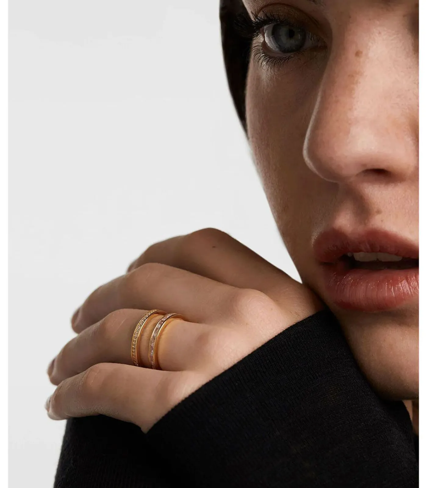 PDPAOLA Verguld zilveren ring Bianca gold Clearance