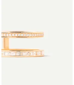 PDPAOLA Verguld zilveren ring Bianca gold Clearance