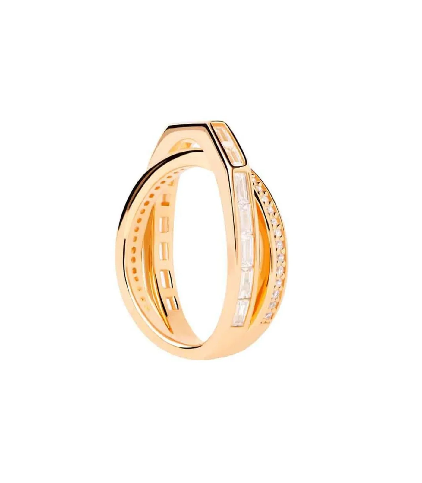 PDPAOLA Verguld zilveren ring Olivia gold Best