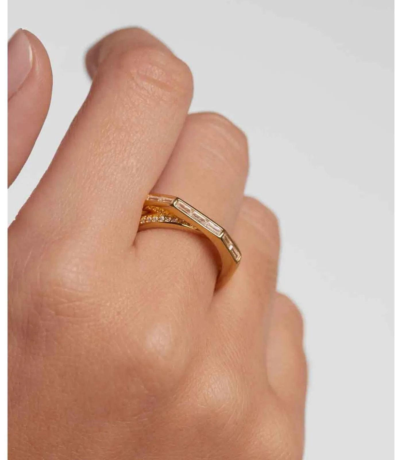 PDPAOLA Verguld zilveren ring Olivia gold Best