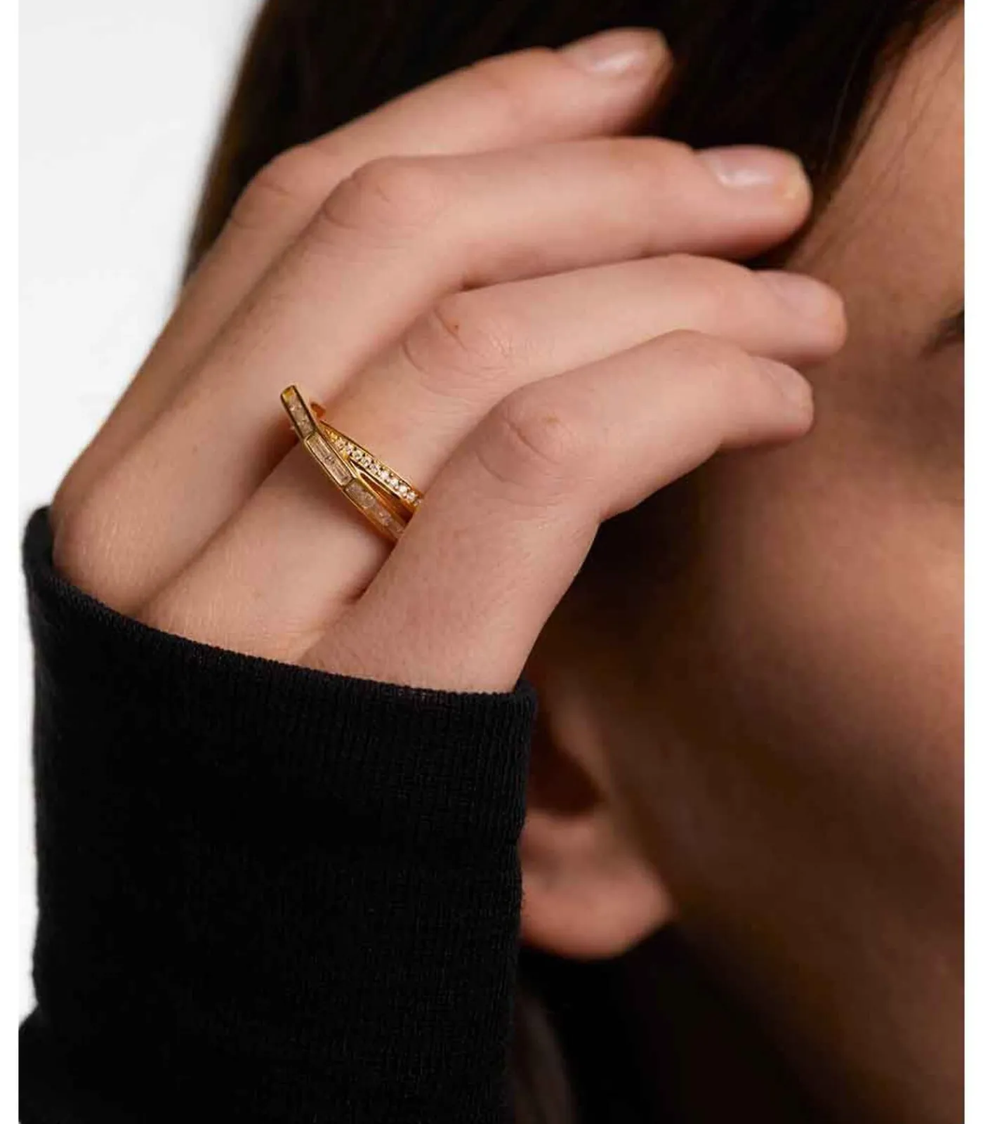 PDPAOLA Verguld zilveren ring Olivia gold Best
