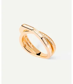 PDPAOLA Verguld zilveren ring Olivia gold Best