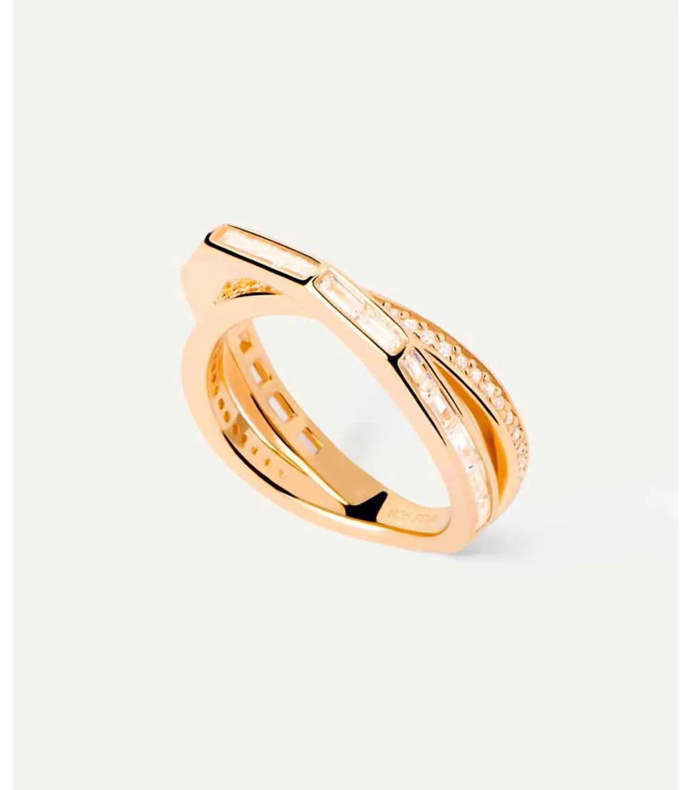 PDPAOLA Verguld zilveren ring Olivia gold Best