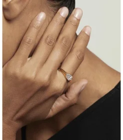 PDPAOLA Verguld zilveren ring Vanilla Stamp gold Outlet