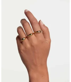 PDPAOLA Verguld zilveren ringen set Sugar gold New