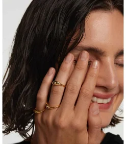 PDPAOLA Verguld zilveren ringen set Sugar gold New