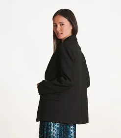 La Fée Maraboutée Veste blazer noire en twill black Best