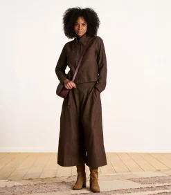 La Fée Maraboutée Veste courte en tweed marron brown Best