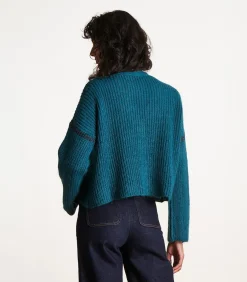 La Fée Maraboutée V-hals petrol blauw vest petrolBlue Sale