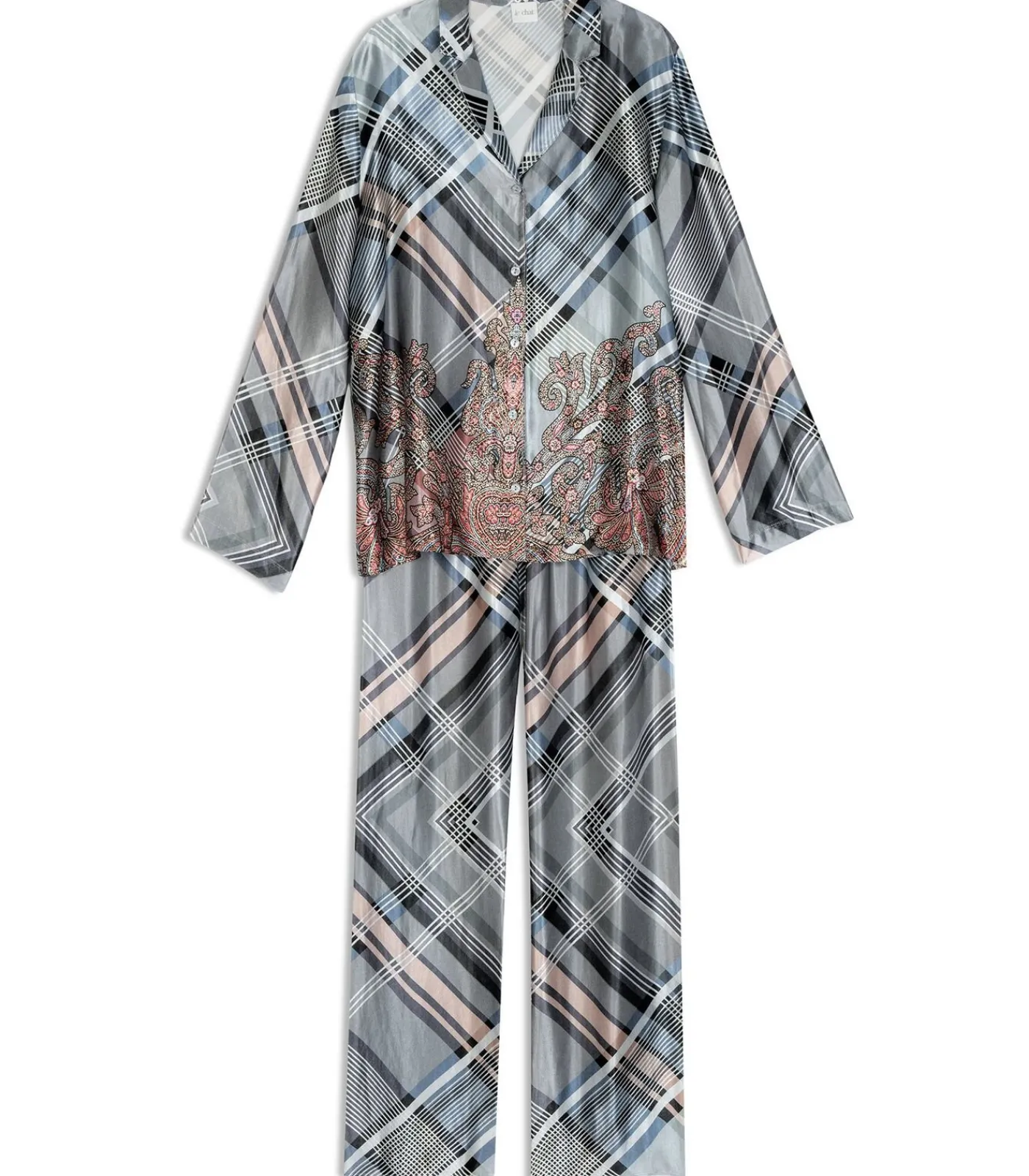 LE CHAT Viscose pyjama met knopen BRADLEY 106 multicolor Best