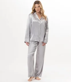 LE CHAT Viscose pyjama met knopen DARCY 106 gray Outlet