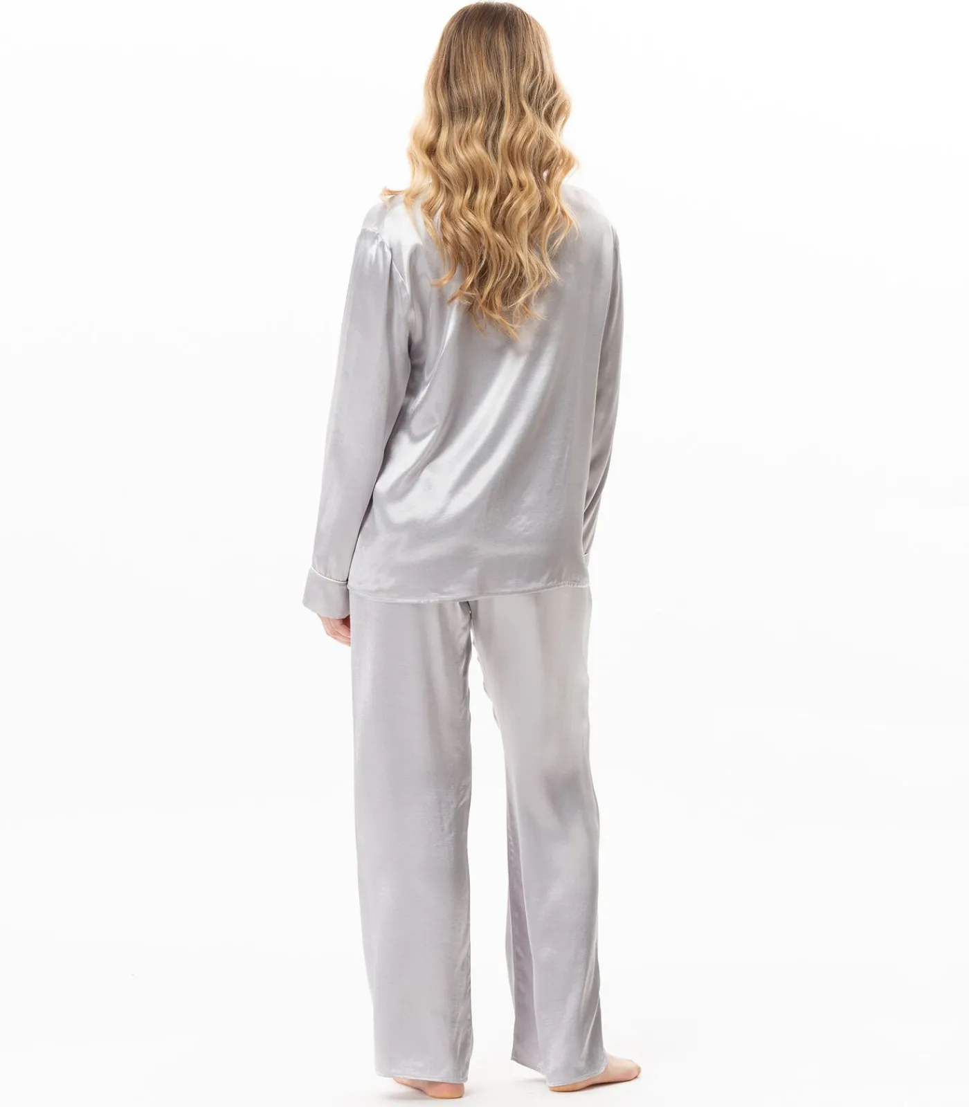 LE CHAT Viscose pyjama met knopen DARCY 106 gray Outlet