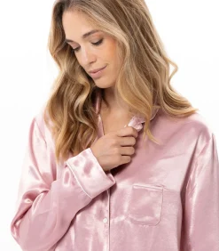 LE CHAT Viscose pyjama met knopen DARCY 106 pink Outlet