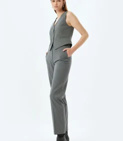 Koton V-kraag Slim Weste gray Sale