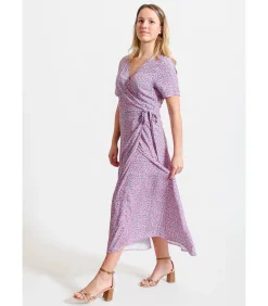 J&JOY Vloeibare wikkeljurk pink Outlet