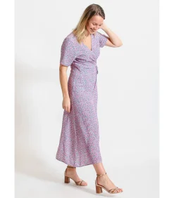 J&JOY Vloeibare wikkeljurk pink Outlet
