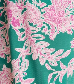 La Fée Maraboutée Vloeiend groen en roze broekpak met bloemenprint mintGreen Hot
