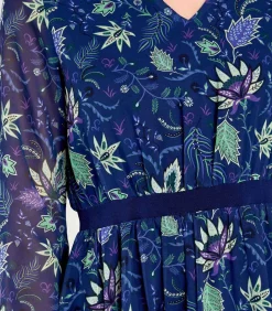 La Fiancée Vloeiende jurk bedrukte sluier DASKAL darkBlue