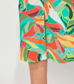 La Fiancée Vloeiende midirok ADELINA van Ecovero neonGreen Hot