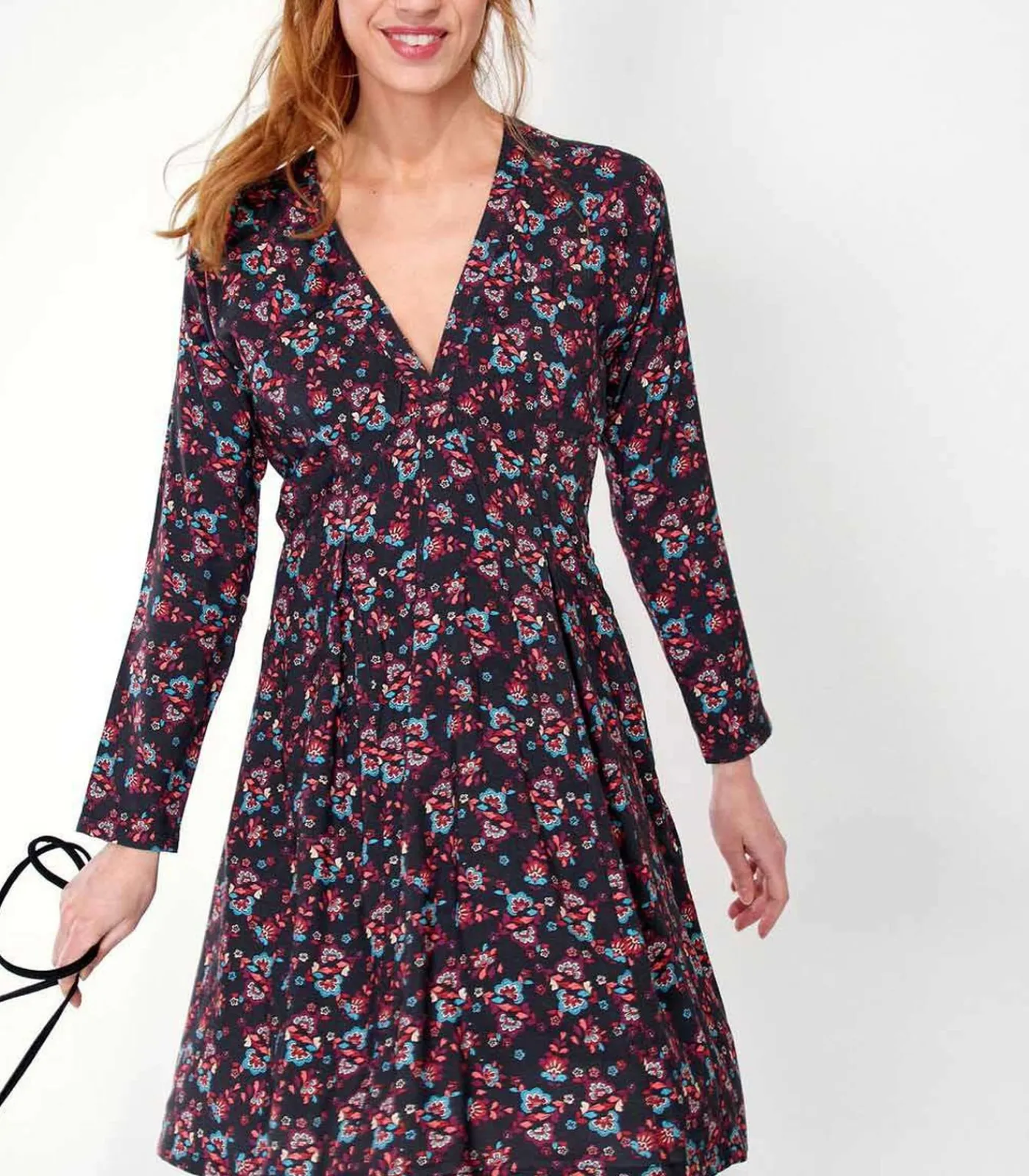 La Fiancée Vloeiende uitlopende jurk bedrukt MIRZAPUR darkGrey Outlet