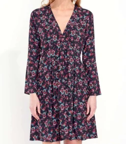 La Fiancée Vloeiende uitlopende jurk bedrukt MIRZAPUR darkGrey Outlet