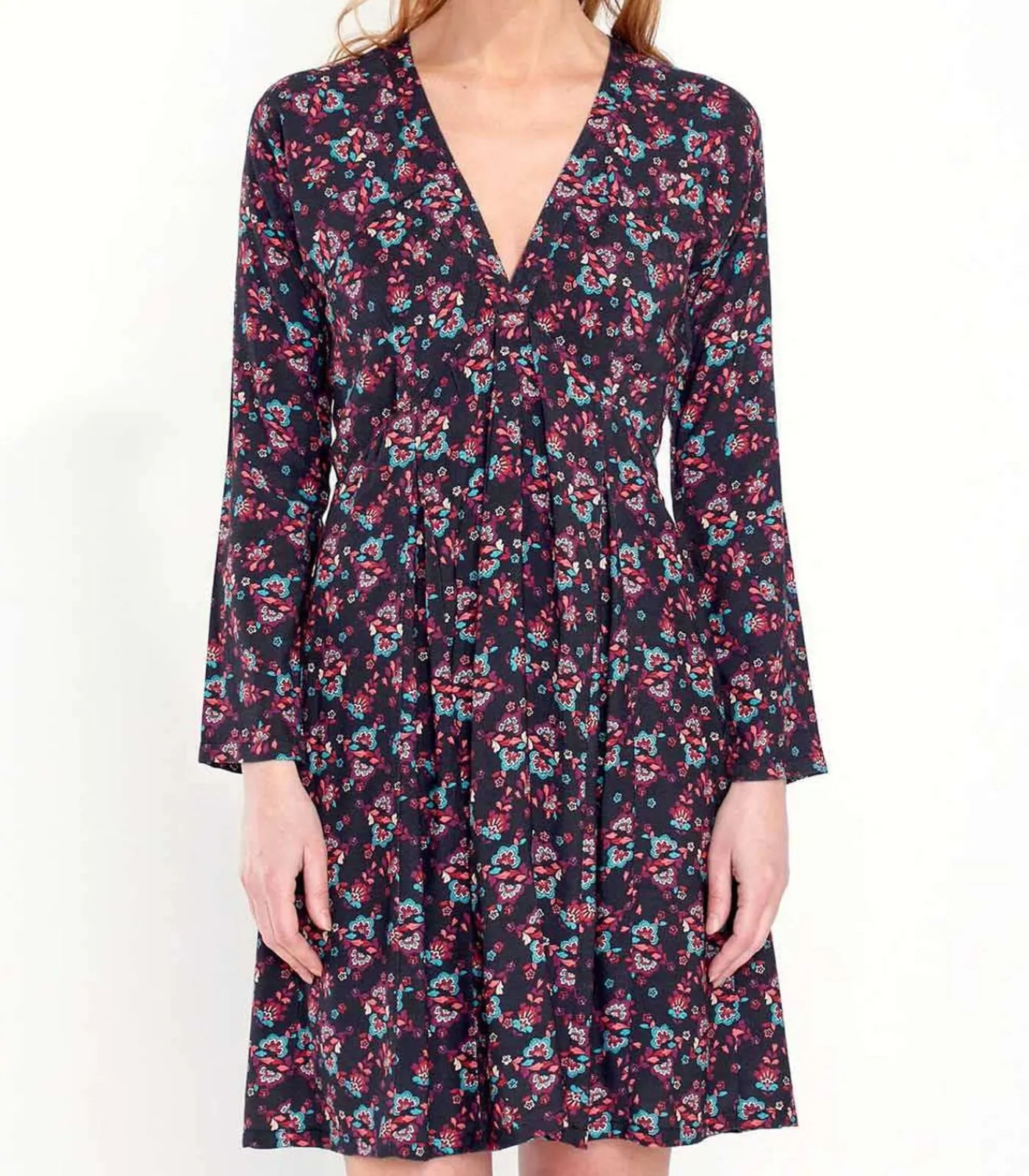 La Fiancée Vloeiende uitlopende jurk bedrukt MIRZAPUR darkGrey Outlet