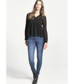 J&JOY Voil Loose Fit Blouse black Best