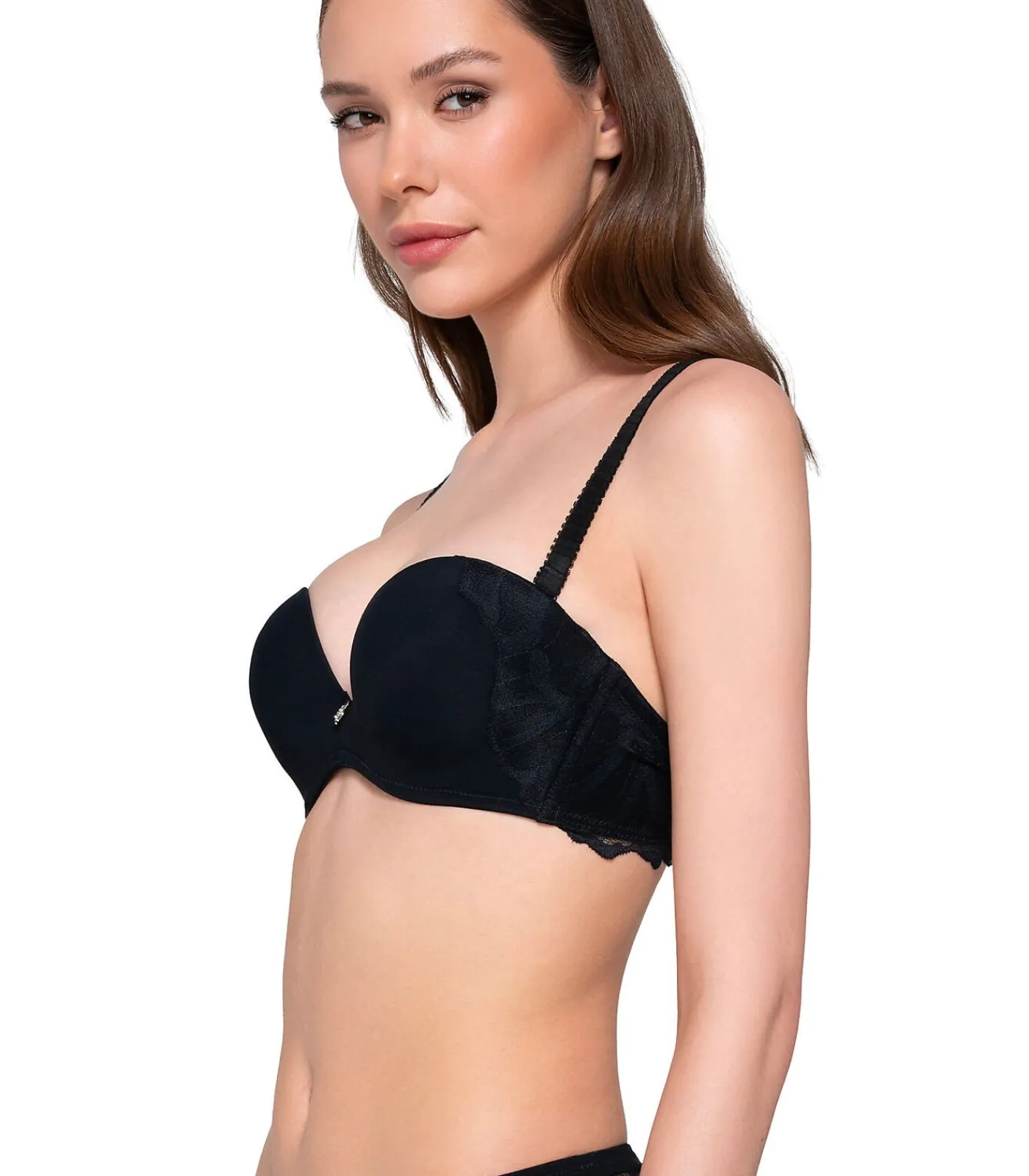 LUNA Voorgevormde bandeau beha MELODY black Discount