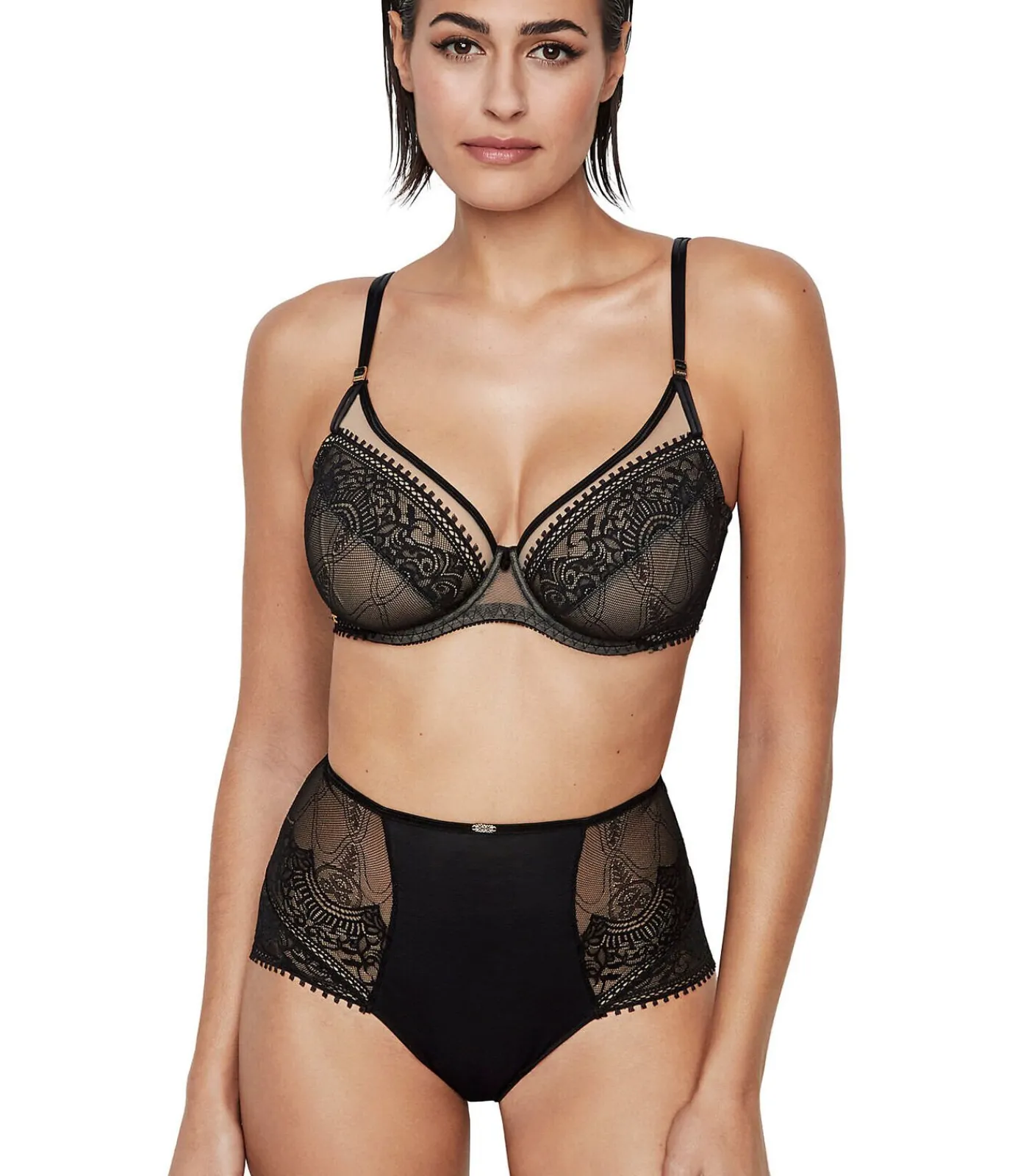 SELMARK Vormende slip met hoge taille AURUM black Outlet