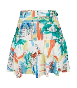 Urban Classics Vrouwen aop satijnen minirok GT yellow Best