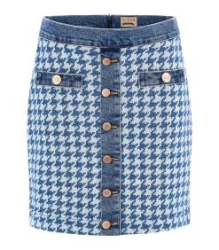 GUESS Vrouwenrok Tweed blue Sale