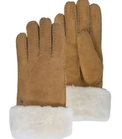 ISOTONER Warme leren dameshandschoenen Caramel brown Online