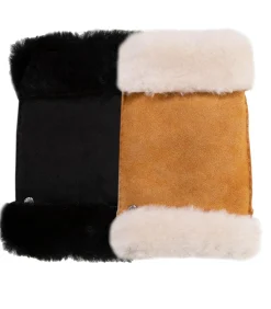 ISOTONER Warme leren dameswanten Caramel brown