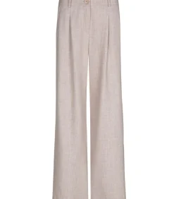 Marie Méro Wijde broek met bandplooi in zacht roze pink Best