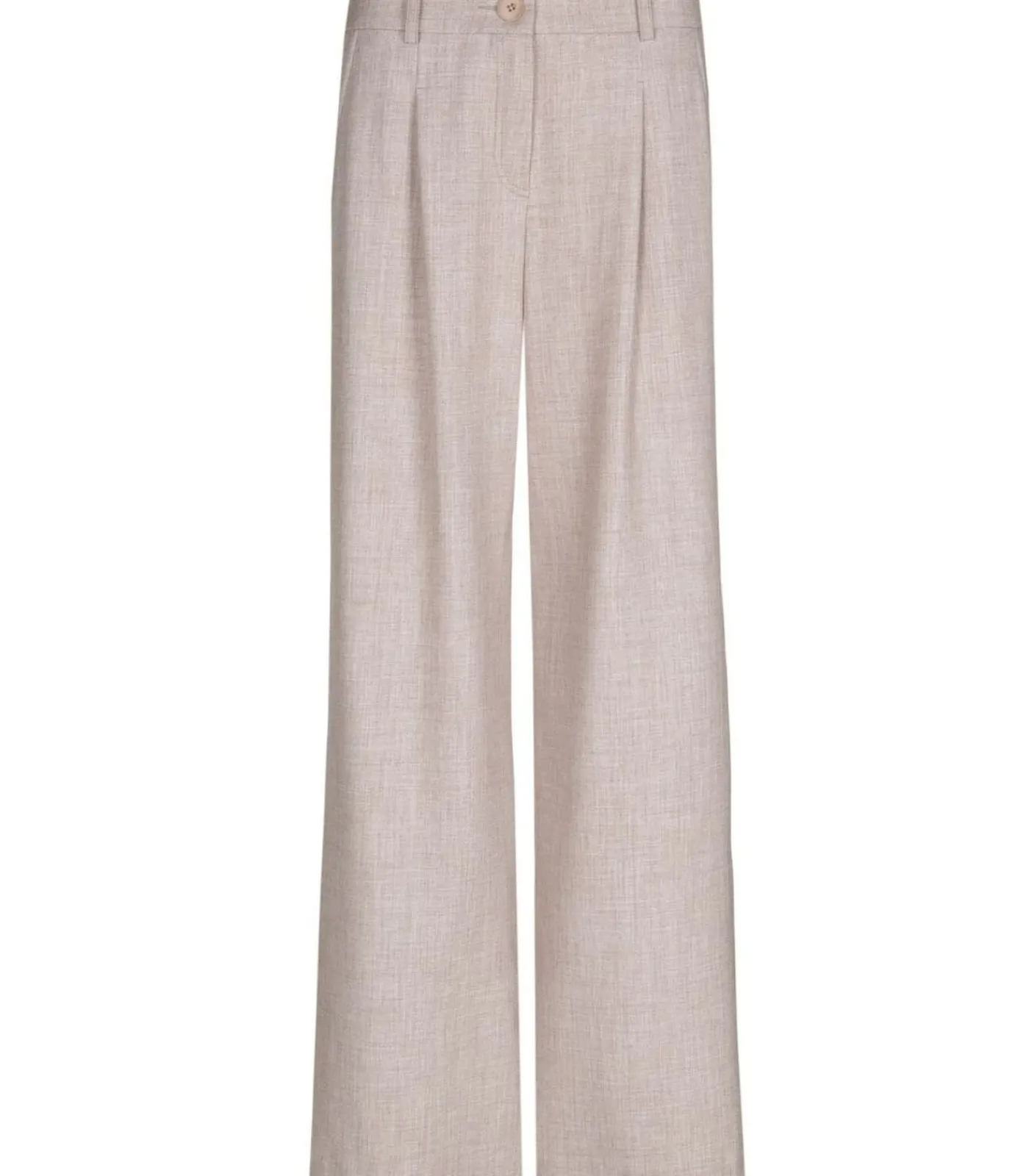 Marie Méro Wijde broek met bandplooi in zacht roze pink Best