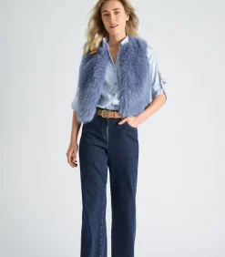 Marie Méro Wijde donkerblauwe jeansbroek darkBlue Online