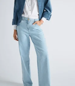 Marie Méro Wijde lichtblauwe jeans blueJeans