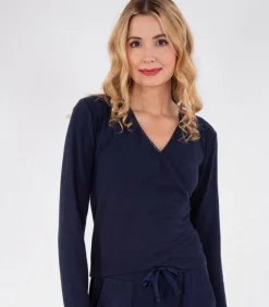 ISOTONER Wikkel T-shirt in marineblauw voor dames navyBlue Online