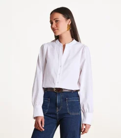 La Fée Maraboutée Wit katoenen shirt met lange mouwen white Clearance