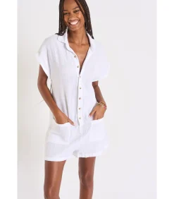 Banana Moon Wit overhemd met korte mouwen NATAL CHERYLL white