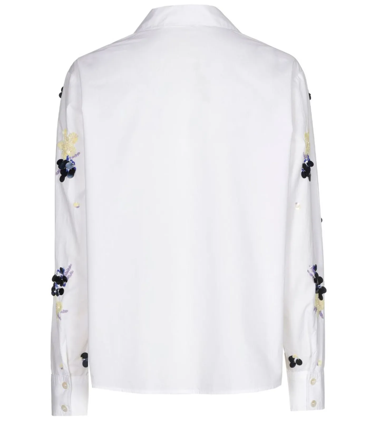 Marie Méro Witte bloes met blauwe pailletten white Online