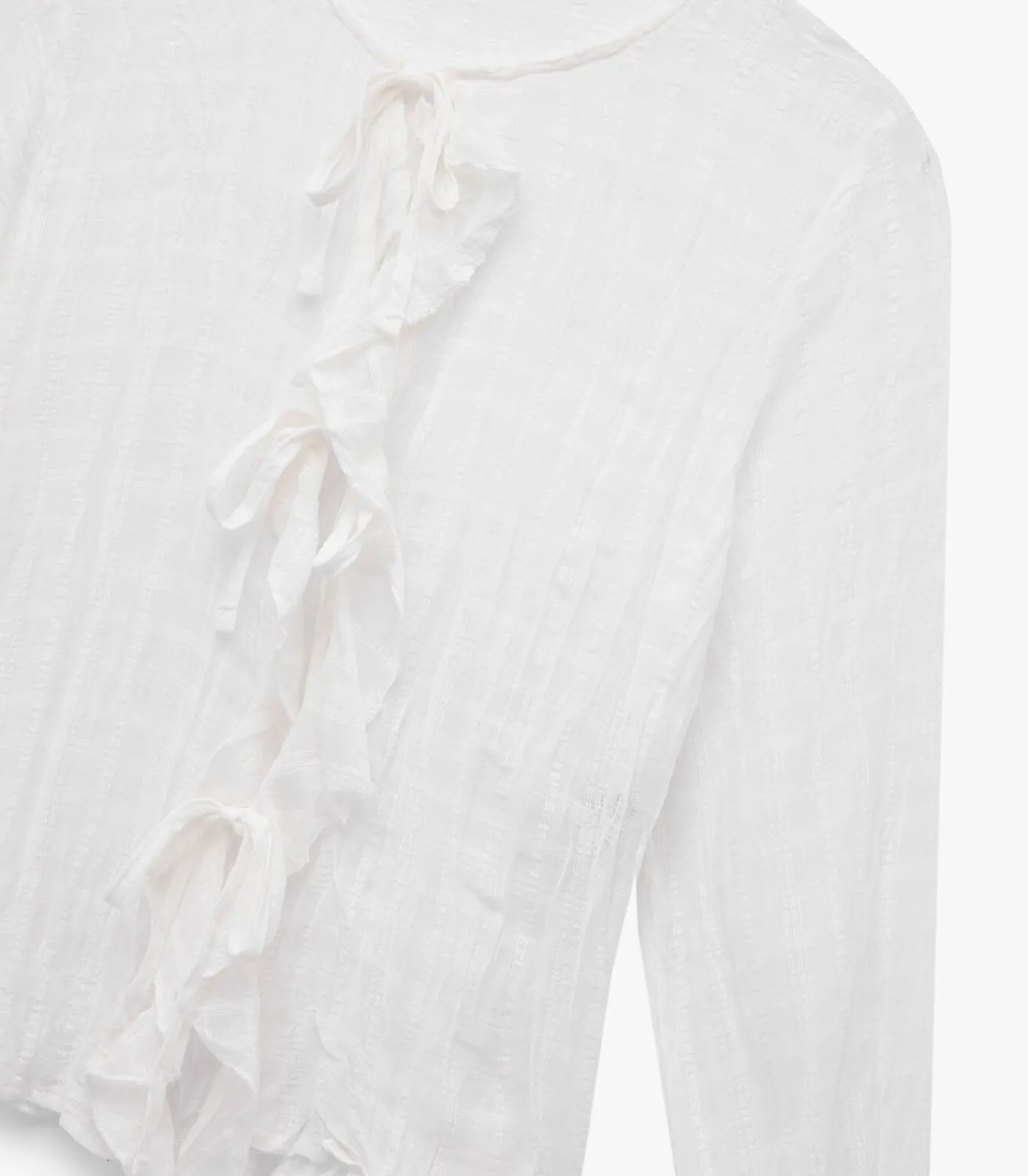 Koton Witte Blouse Met Lange Mouwen En Volants white Hot