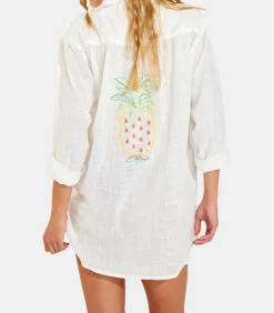 Banana Moon Witte damesblouse met borduursels MIKA YESENIA white Discount