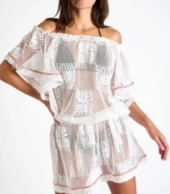 Banana Moon Witte kanten tuniekjurk CABANA SEAWAVES white Online