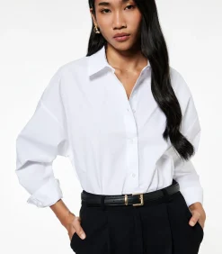 Koton Witte Katoenen Blouse Lange Mouwen white New