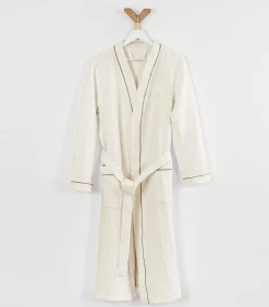 Linandelle Witte katoenen honingraatbadjas 3xl white