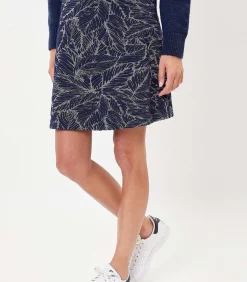 La Fiancée Zacht gebreide trapeze rok SIGRUN darkBlue Outlet