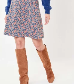 La Fiancée Zacht gebreide trapeze rok SIGRUN blueJeans